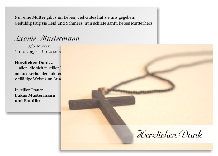 Danksagungskarten Trauer Danksagungskarten Trauer
