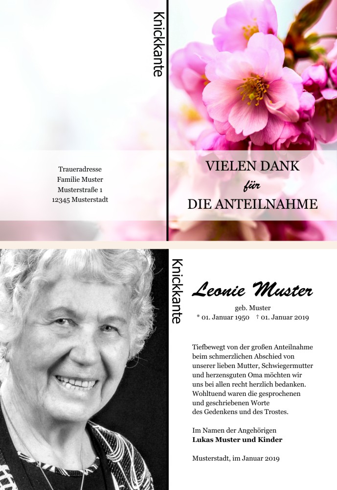 Danksagungskarten Trauer Danksagungskarten Trauer