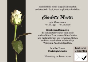 Weiße und rote Rosen. Danksagungen Trauer nach Beerdigung, Todesfall und im Trauerfall