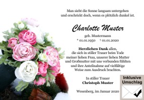 Weiße und rote Rosen. Danksagungen Trauer nach Beerdigung, Todesfall und im Trauerfall