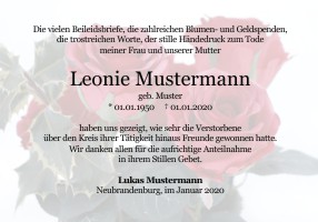 Weiße und rote Rosen. Danksagungen Trauer nach Beerdigung, Todesfall und im Trauerfall